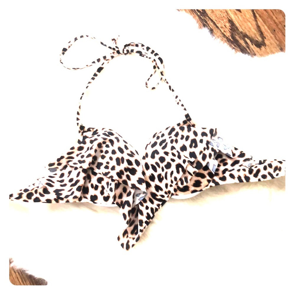 Leopard swim top
